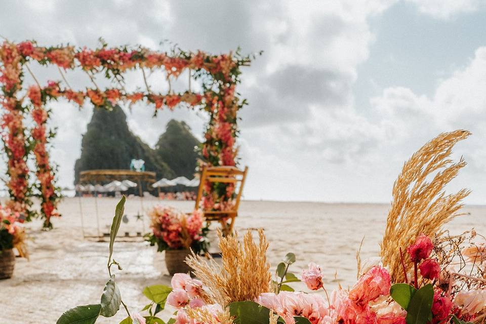 Detalhe flores casamento