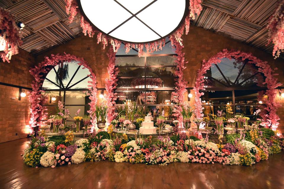 Decoração do espaço da Lenda