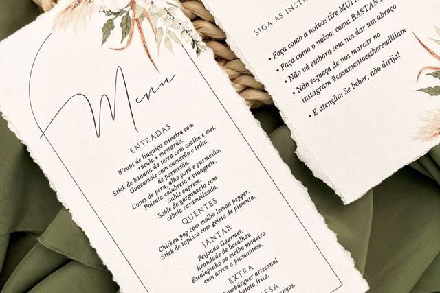 Menu casamento