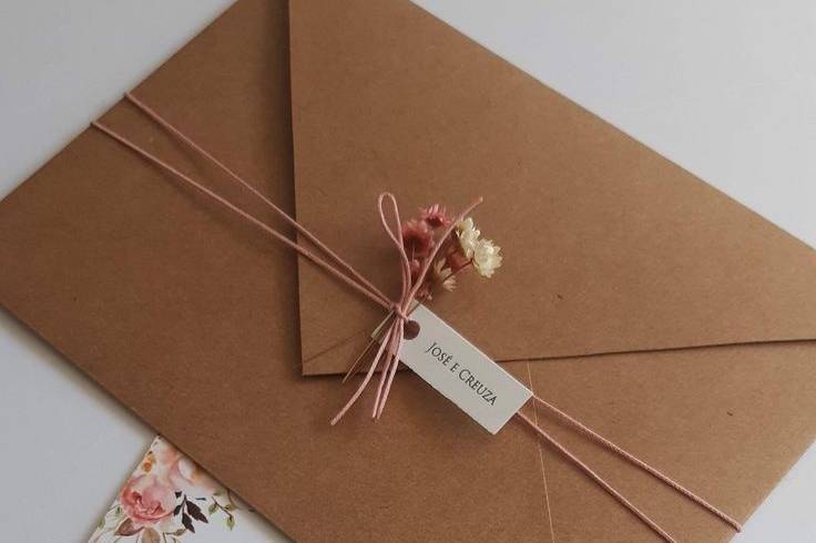 Convite casamento floral