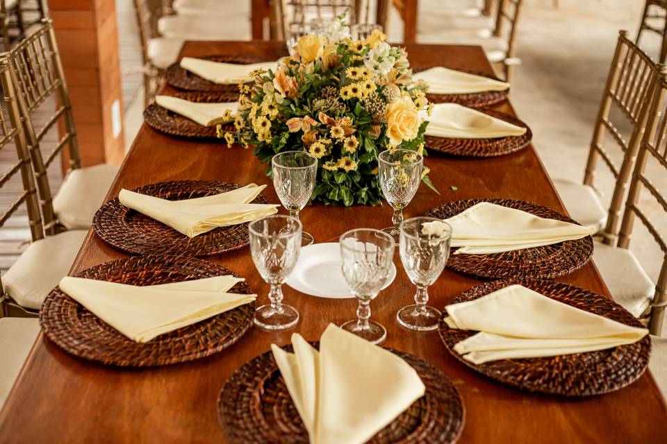 Mesa para os convidados
