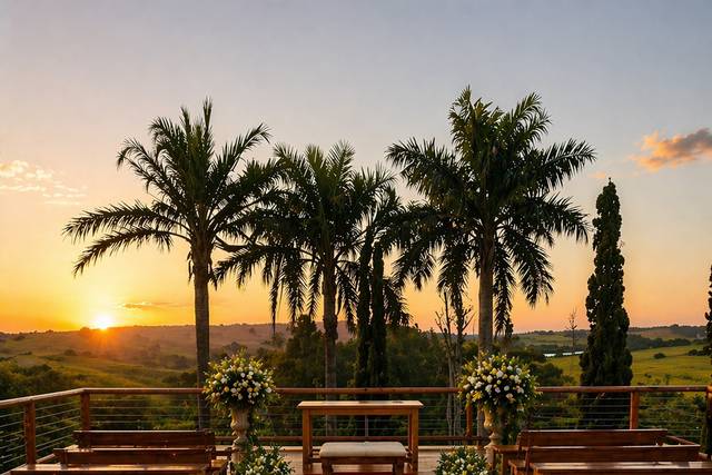 Decorações no entardecer