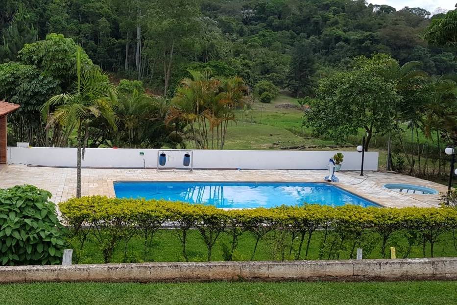 Piscina vista de cima