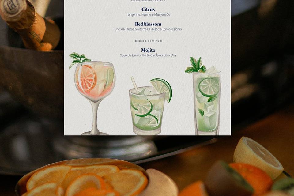 Menu drinks