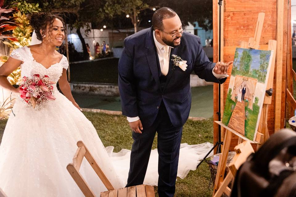 Pintura ao vivo em casamentos