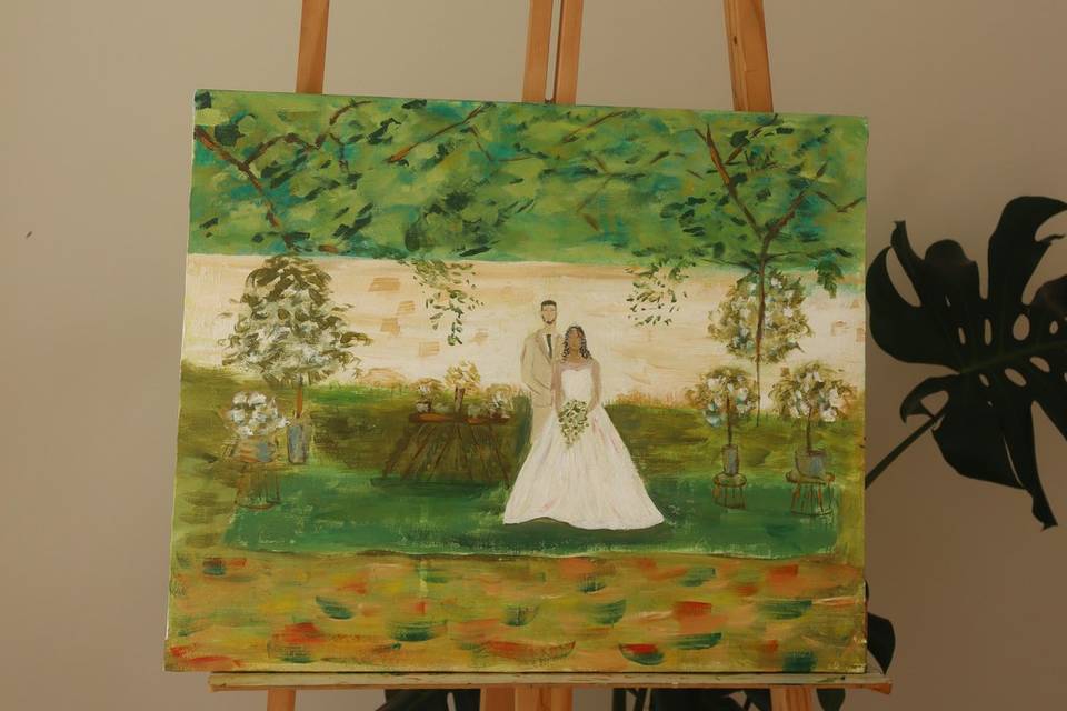 Pintura ao vivo em casamentos