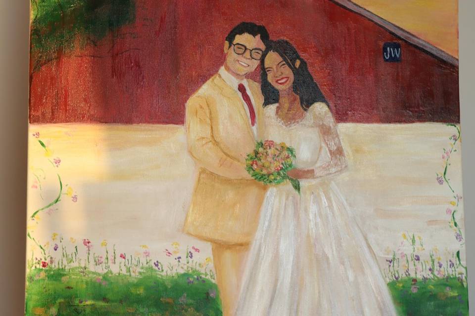 Pintura ao vivo em casamentos
