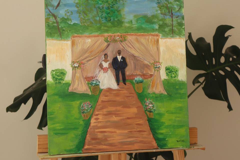 Pintura ao vivo em casamentos