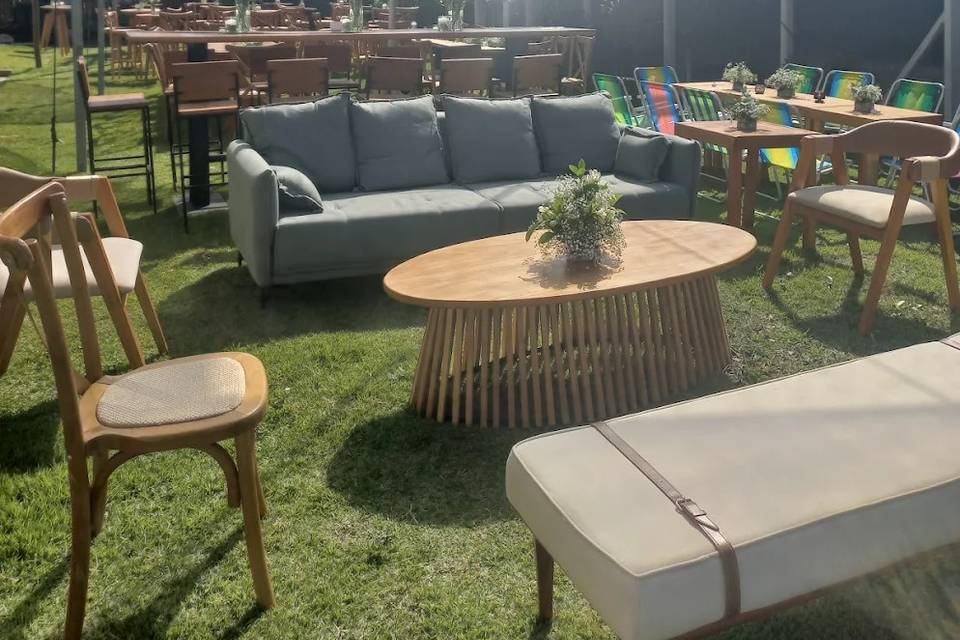 Área externa decorada