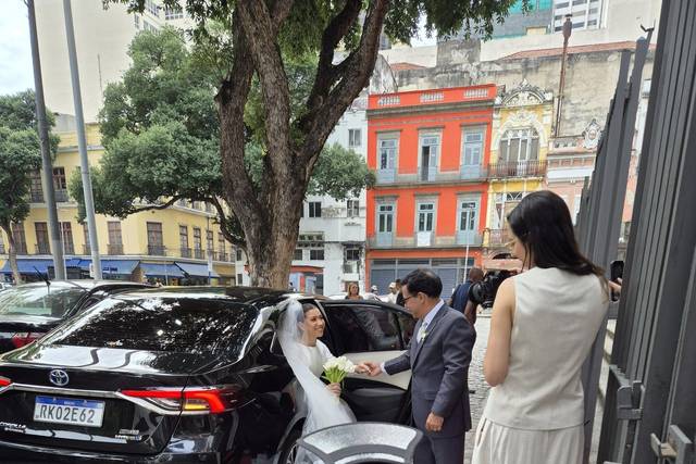 Chegando na igreja