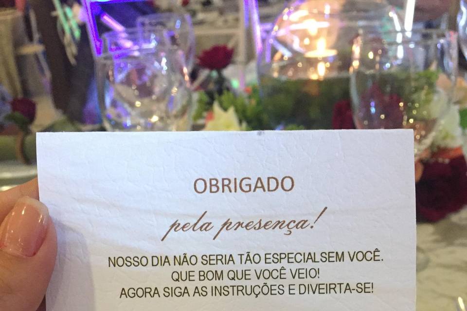 TAG de agradecimento