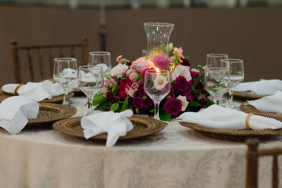 Decoração mesa dos convidados