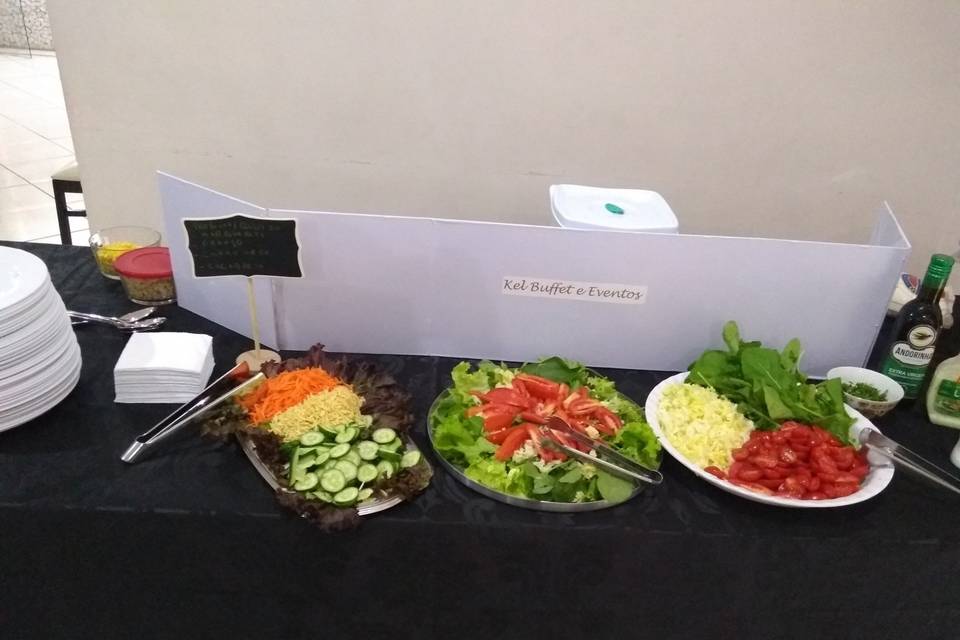 Mesa de buffet de crepe