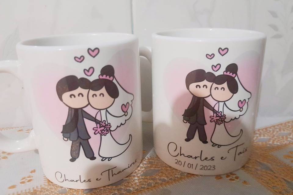 Caneca de porcelana personalizada