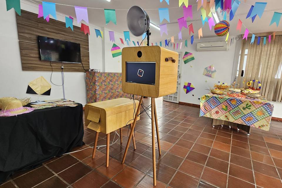 Totem vintage em festa junina