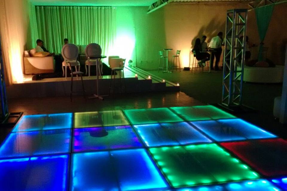 Pista de dança em led