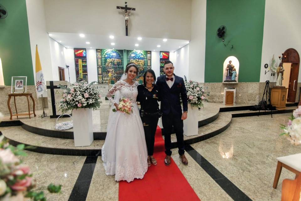Com os noivos
