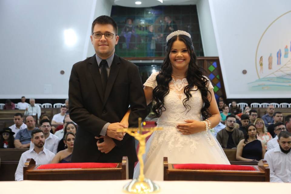 Noivos no altar