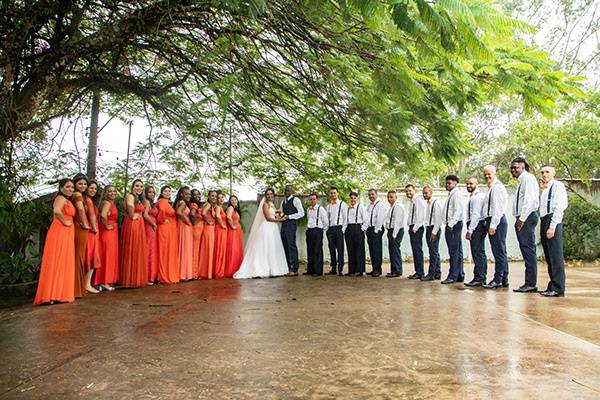 Ao ar livre wedding.