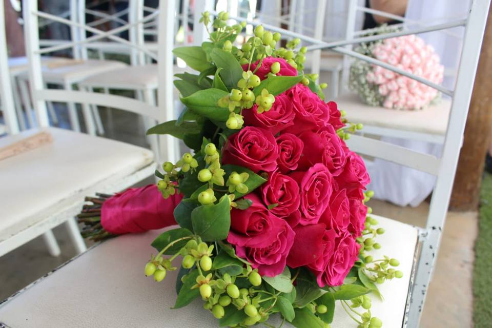 Bouquet natural rosa choc
