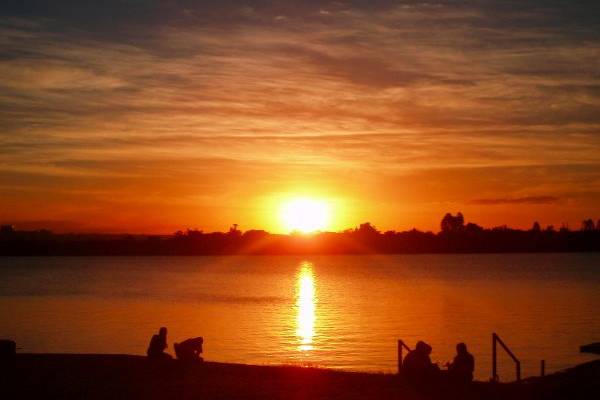 Por do sol romântico