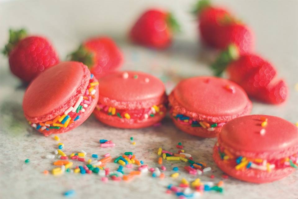 Macarons de morango