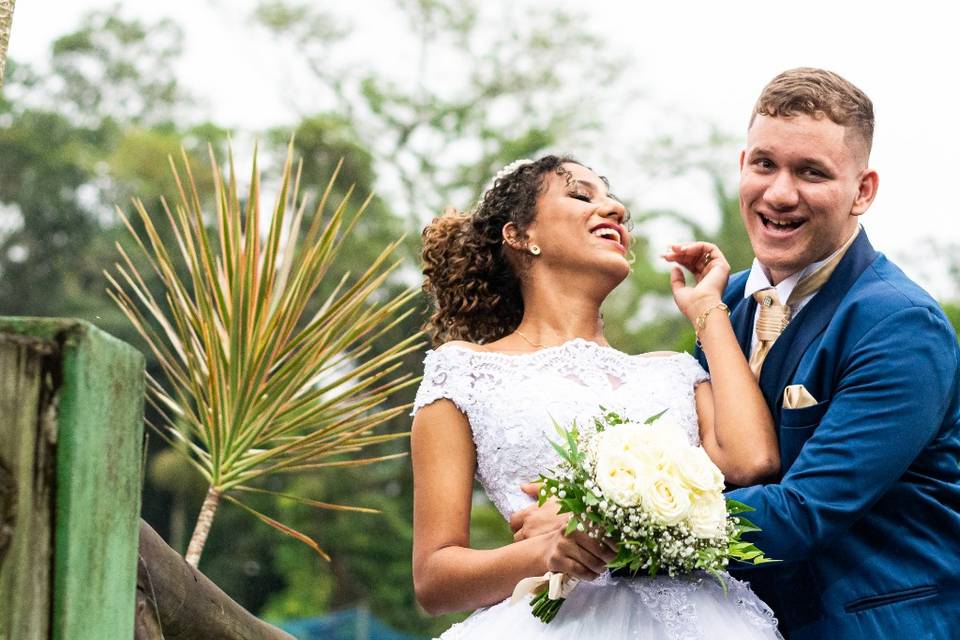 Ensaio durante o casamento