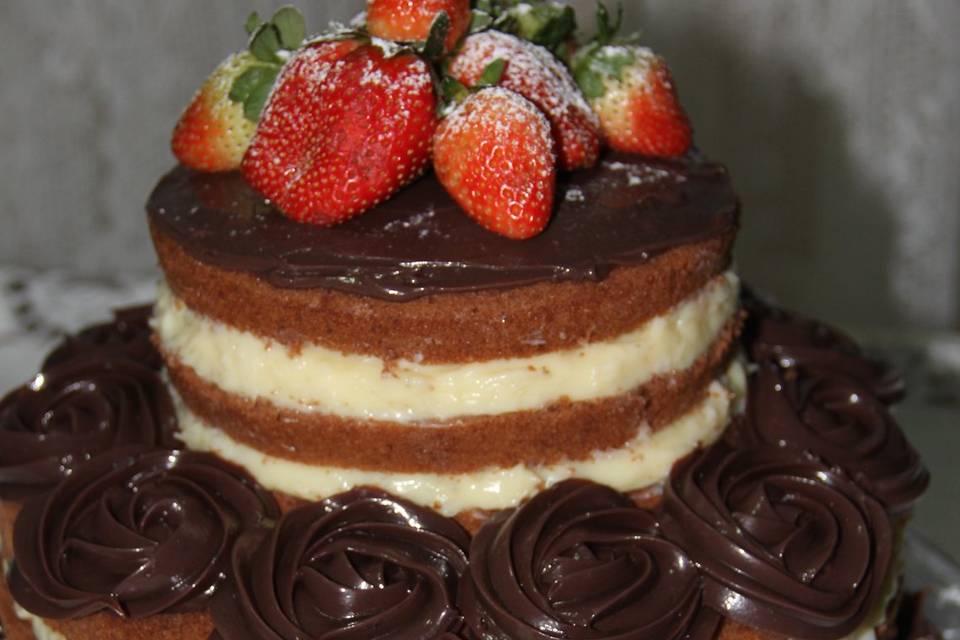 Naked cake trufado