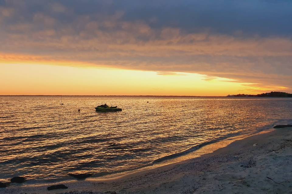 Nos pés da areia
