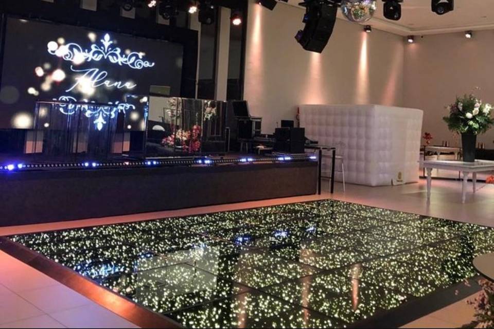 Pista LED Dourada