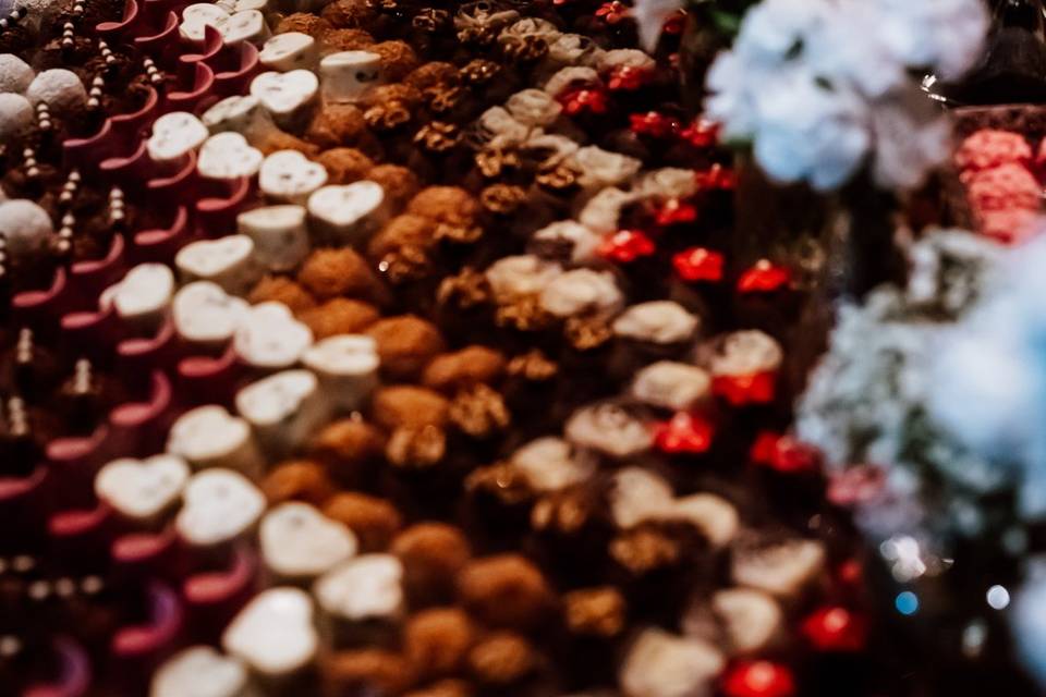 Mesa artística de doces