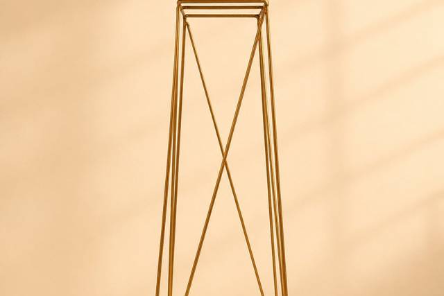 Stand floral dourado