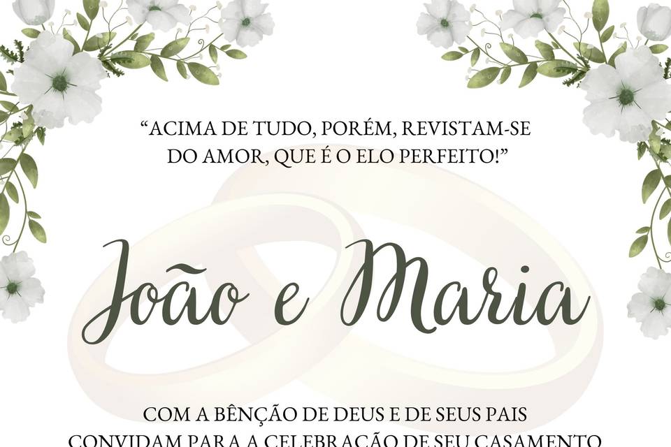 Convite interativo com botões