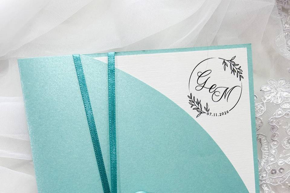 Convite de casamento elegante