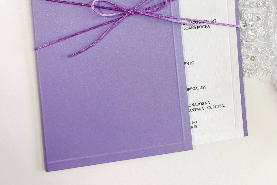 Convite de casamento elegante