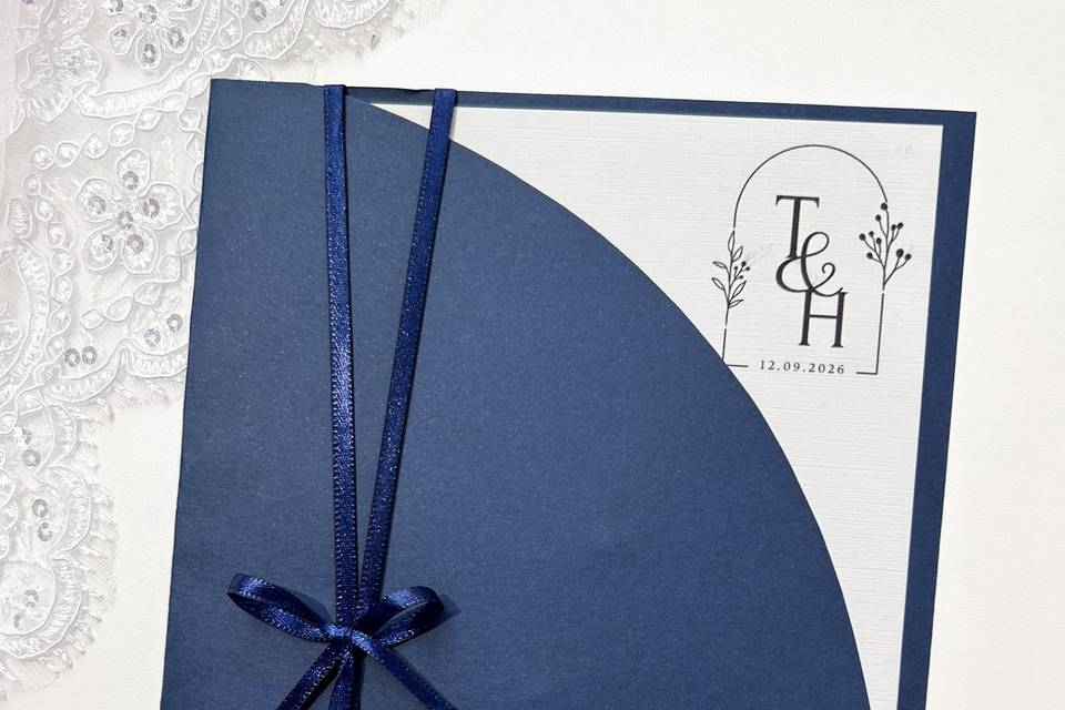 Convite de casamento elegante