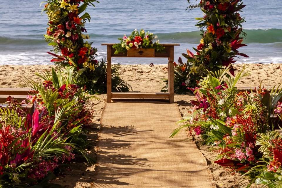 Arco cerimônia praia