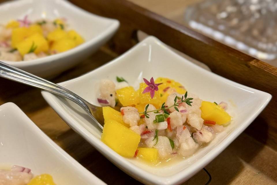 Ceviche de peixe branco