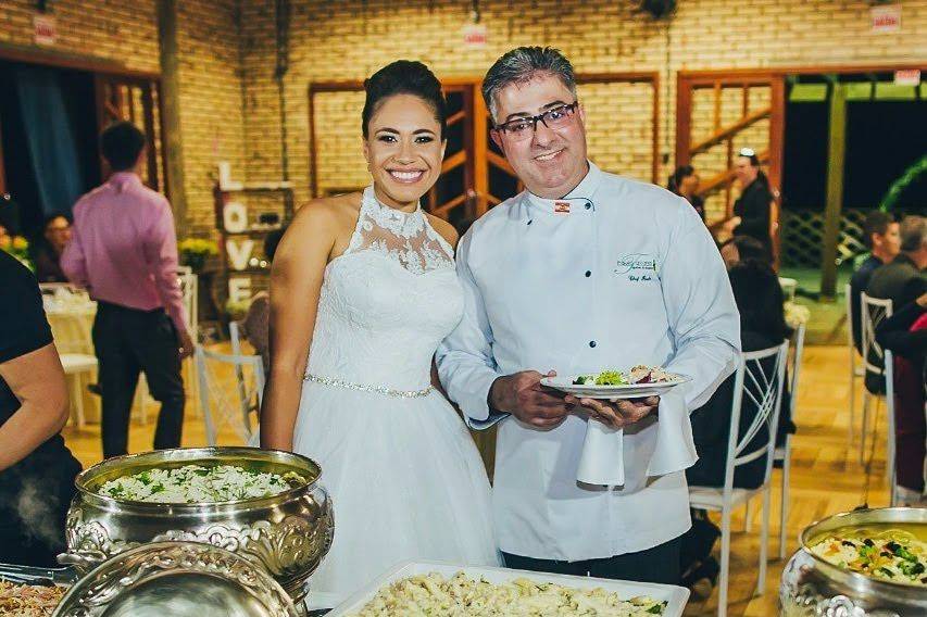 Chef Paulo Tavares e noiva