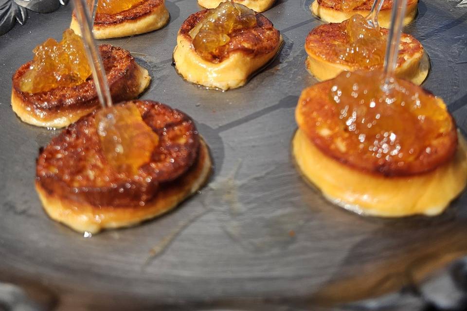 Provolone grelhado e laranja