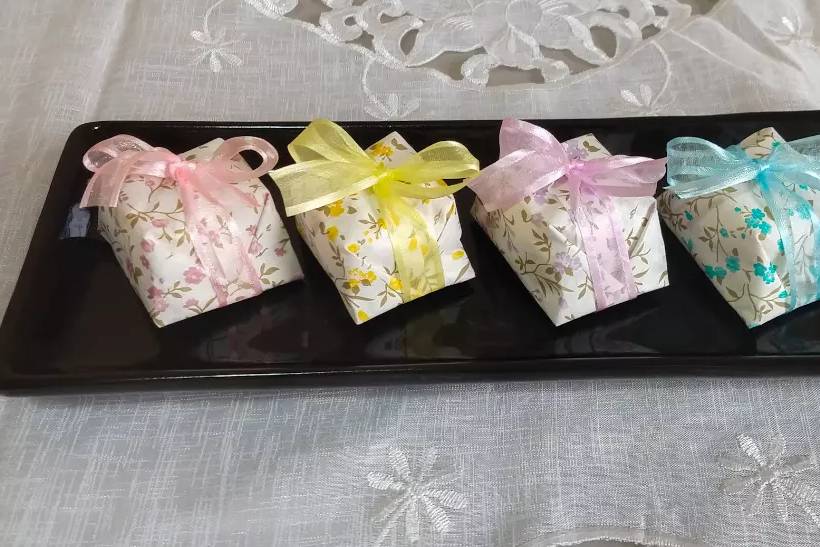 Bem-casado papel floral