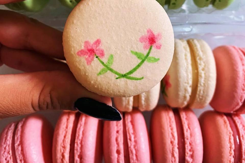 Macarons pintados à mão