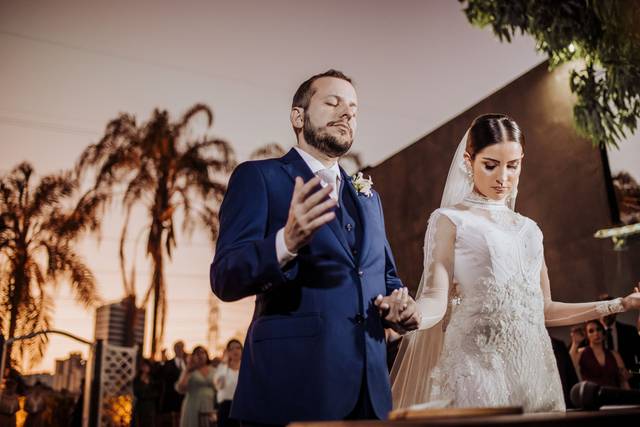 Casamento no pôr do sol