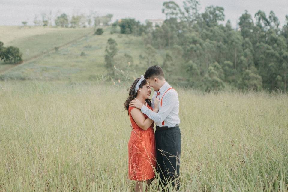 Pré wedding- no campo