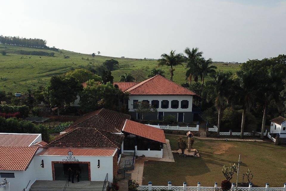 Fachada fazenda vista de cima