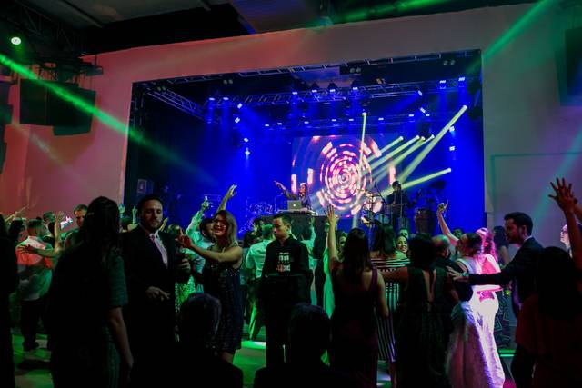 Estruturas com painel de led