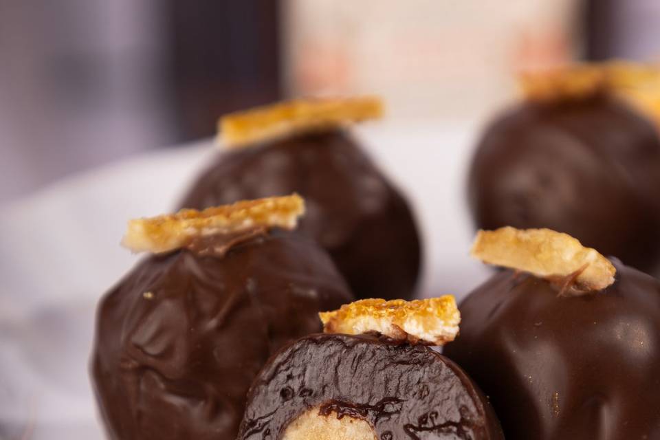 Trufa de laranja e Avelã