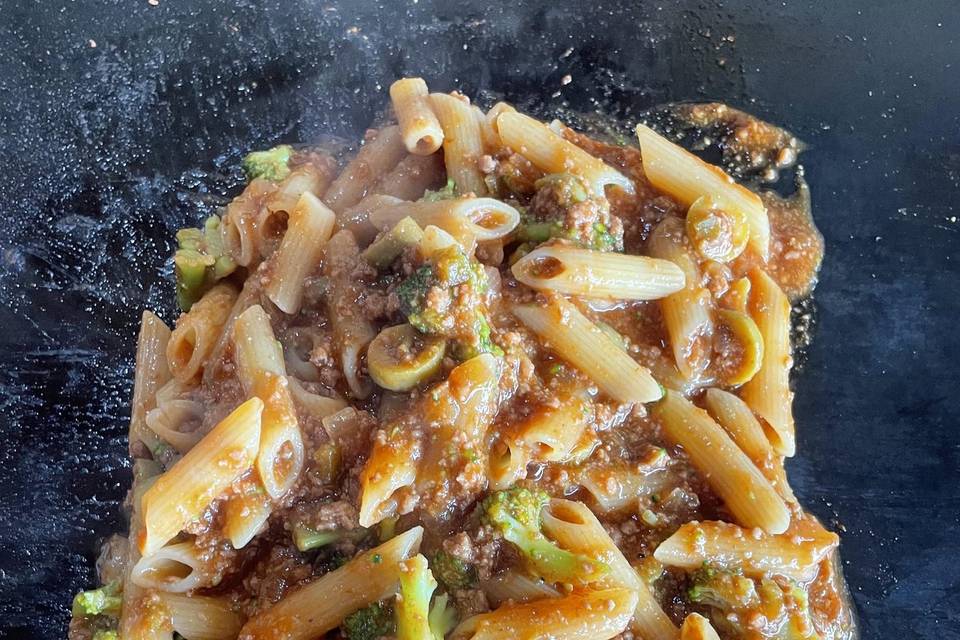 Macarrão na chapa