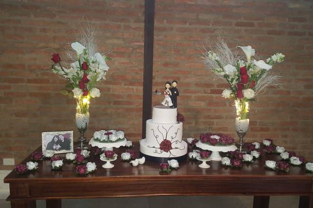 Mesa do bolo - casamento