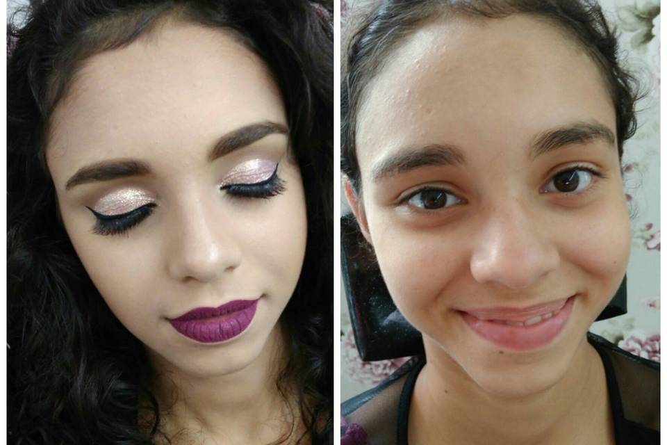 Make Up Antes&Depois